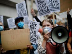Protests and calls to postpone GCSE results as appeals ‘mess’ rolls on
