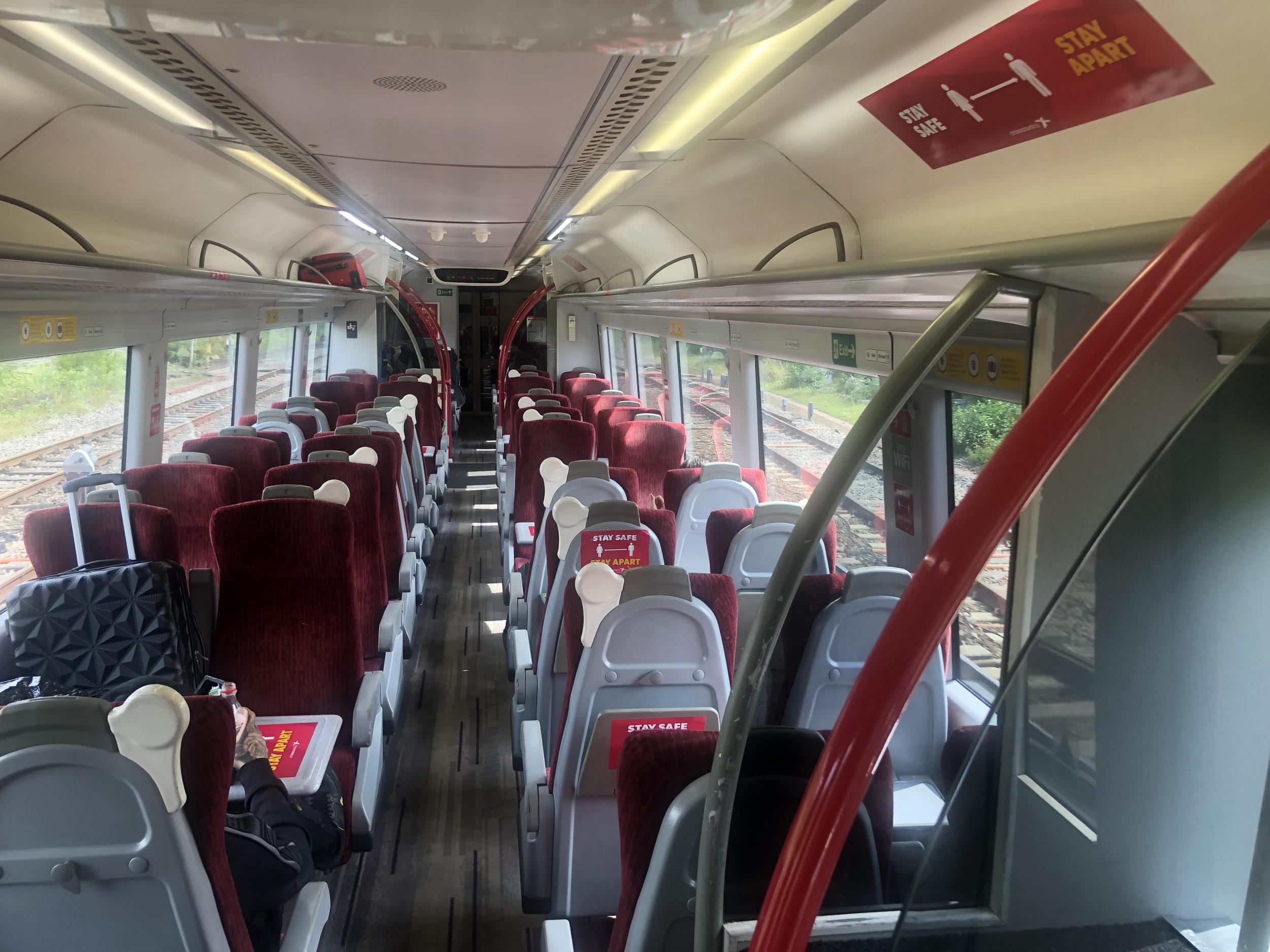 Space available: a CrossCountry train from Cardiff Central