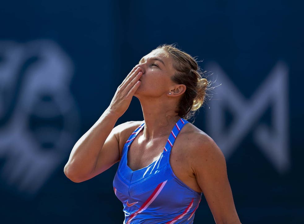 Simona Halep won on her return to action