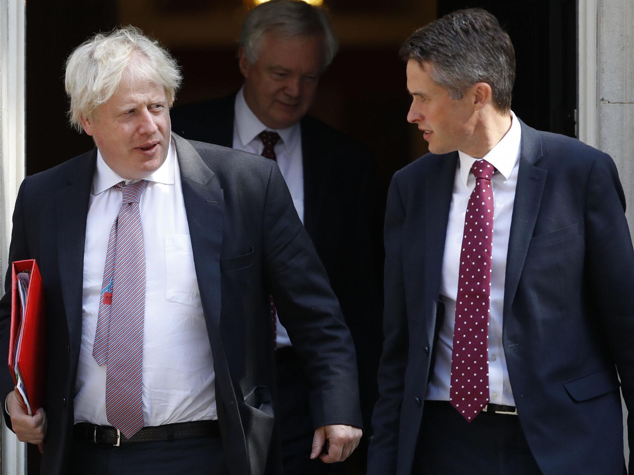 Boris Johnson with education secretary Gavin Williamson