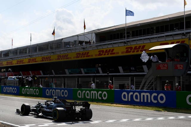 Lewis Hamilton takes victory in the Spanish Grand Prix