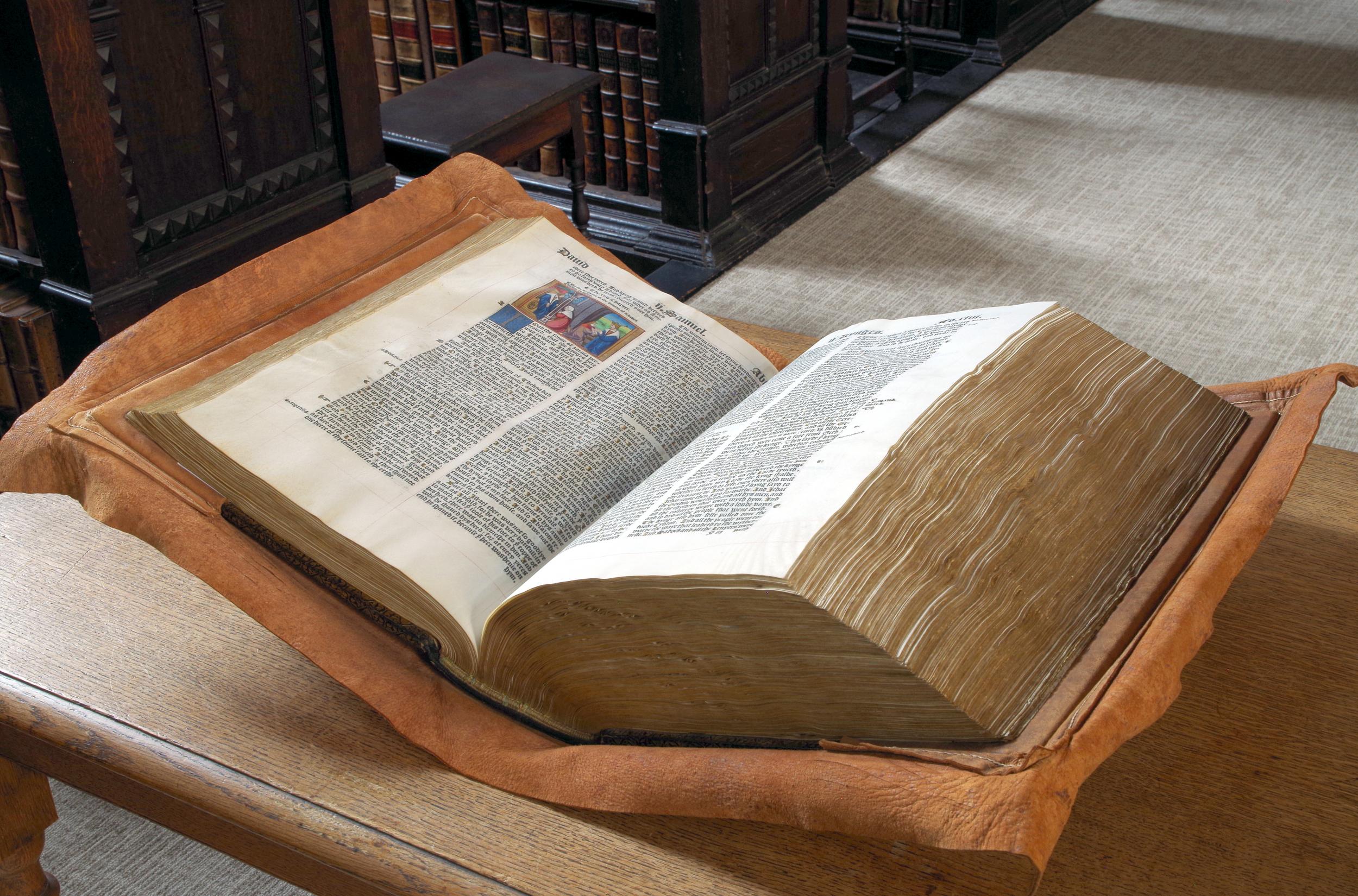 The Great Bible in the Old Library of St John’s College, Cambridge