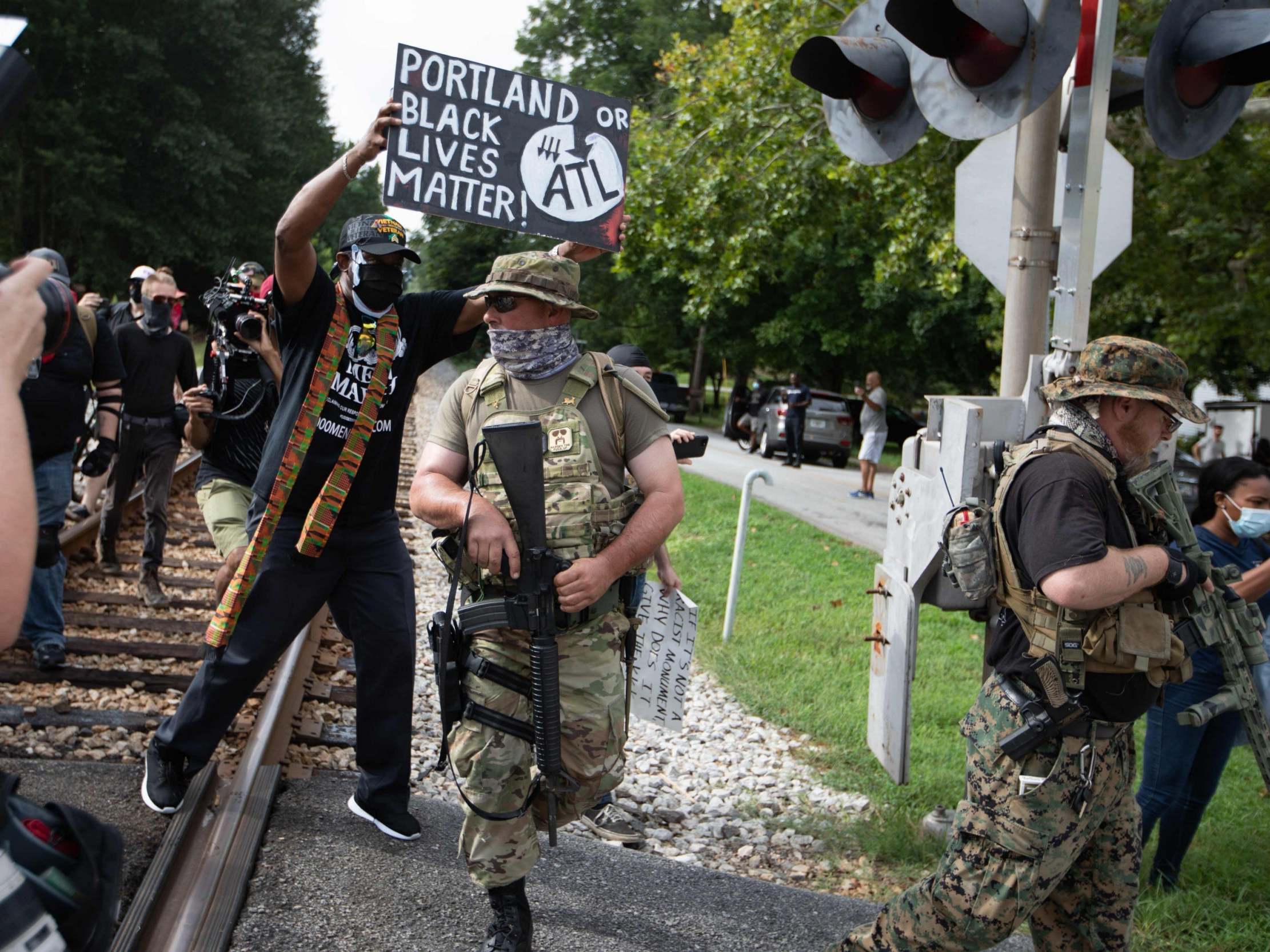 Violent clashes across the US between far-right and counter protesters