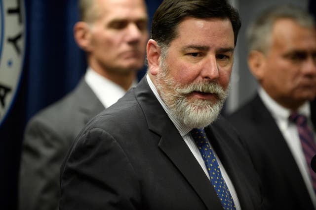 PITTSBURGH, PA - OCTOBER 28: Pittsburgh Mayor Bill Peduto speaks during a press conference on the mass shooting that killed 11 people and wounded 6 at the Tree Of Life Synagogue on October 28, 2018 in Pittsburgh, Pennsylvania. Suspected gunman Richard Bowers, 46, has been charged with 29 federal counts in the mass shooting that police say was fueled by antisemitism.
