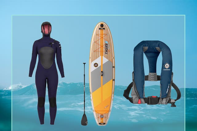 Get kitted out for a watersports staycation with life jackets, wetsuits, paddle boards and more