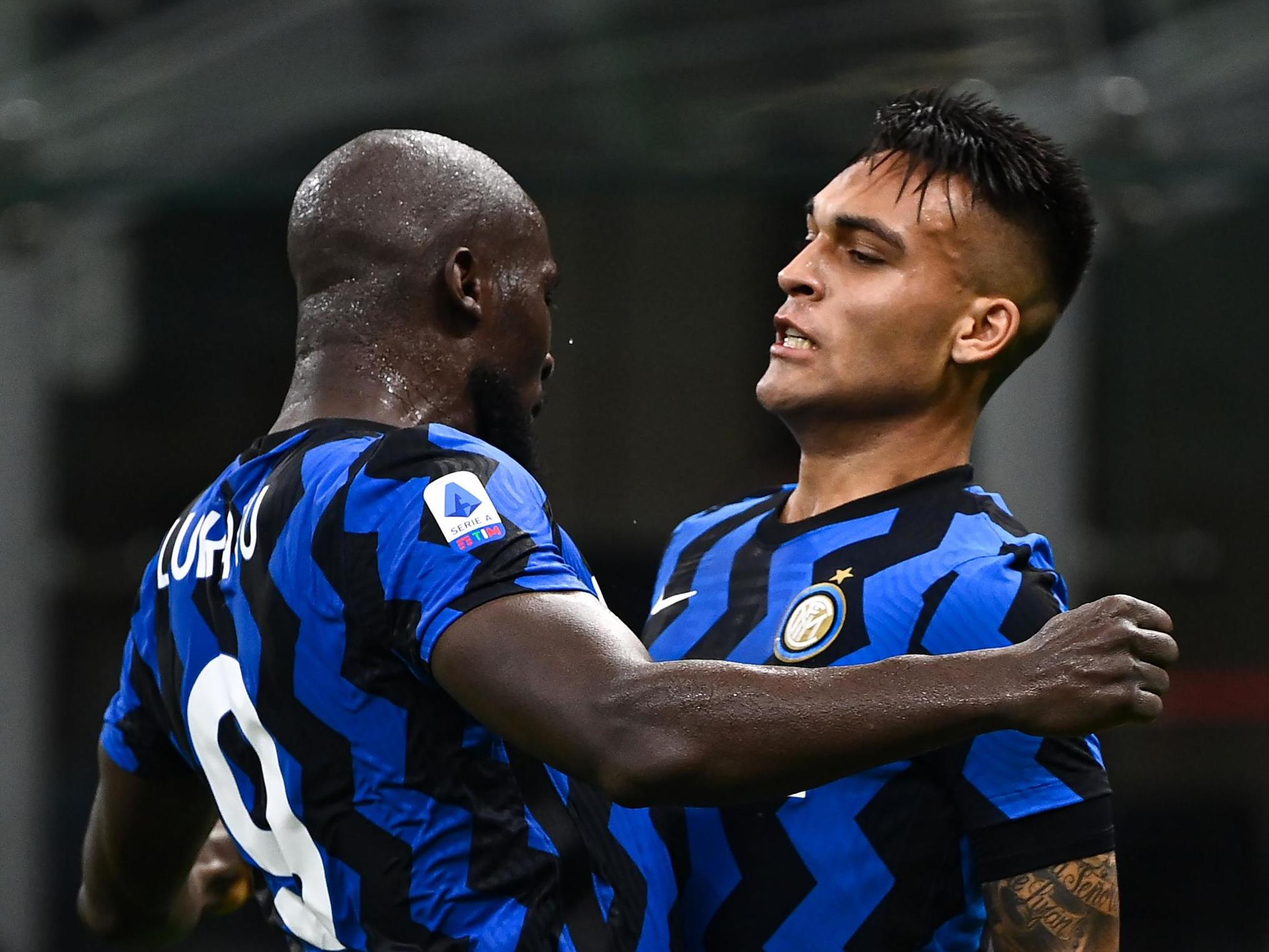 Lukaku and Martinez celebrate