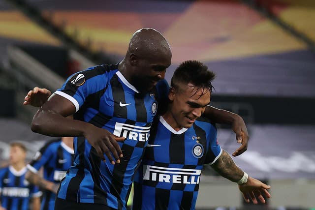 Lautaro Martinez (right) believes Inter Milan are ready for 'great things' after reaching the Europa League final