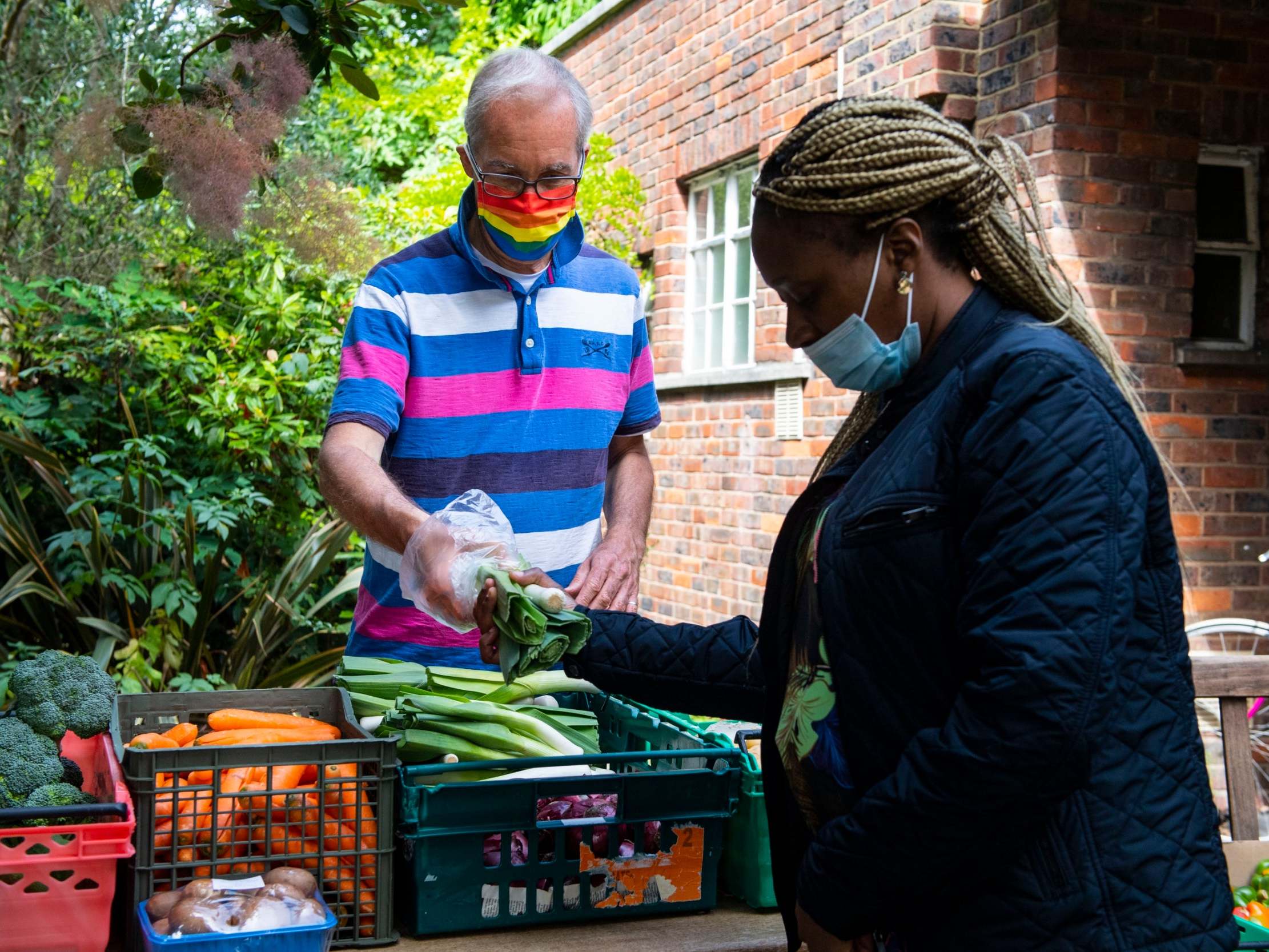 Food is handed out to those in need at West London Welcome in Hammersmith