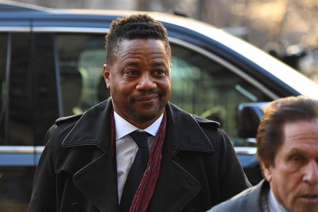 Cuba Gooding Jr arrives at the courthouse on 22 January 2020 in New York City.