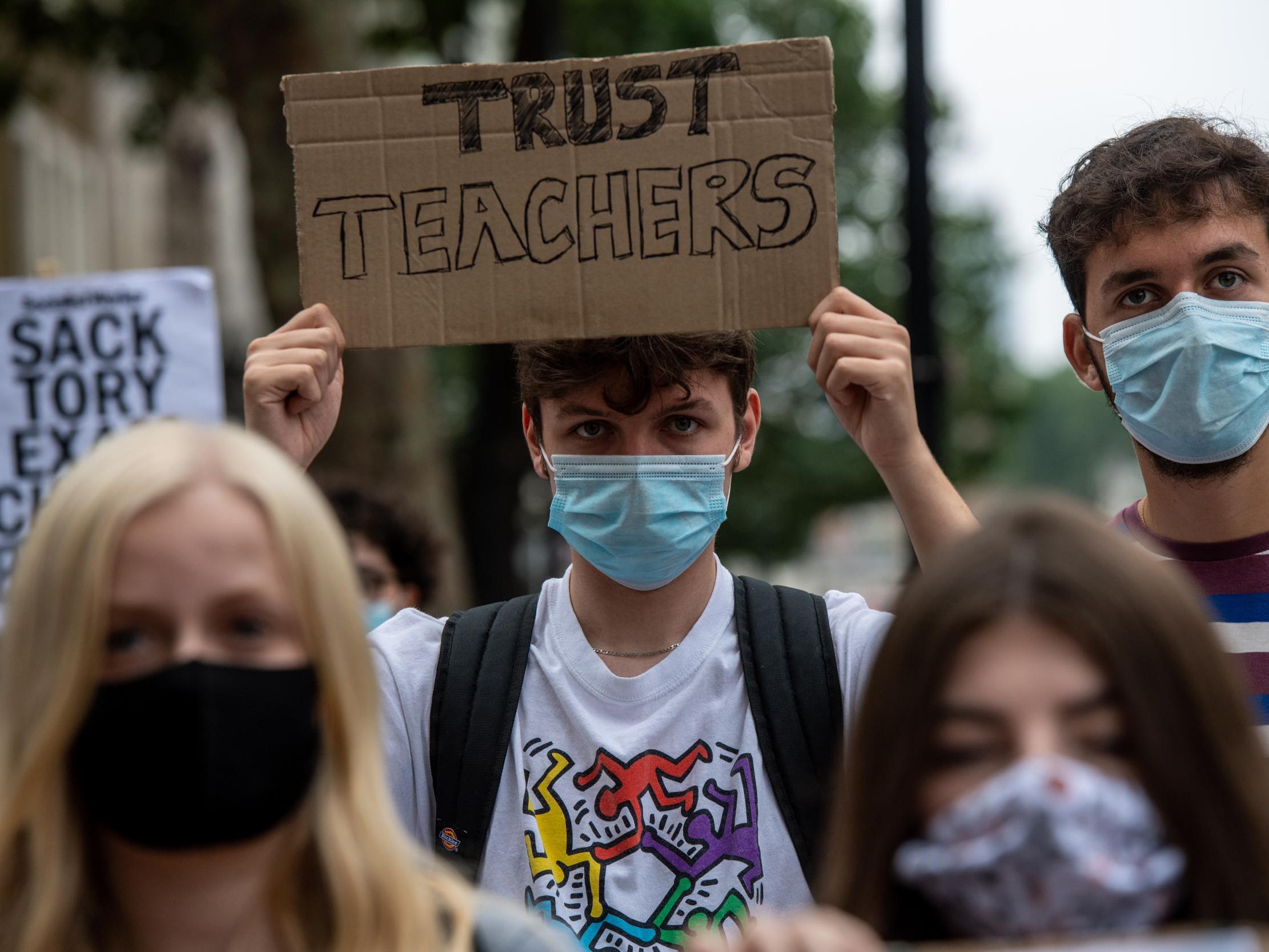 GCSE students will get their teacher-predicted grades on Thursday after an algorithim used to calculate results was scrapped following protests