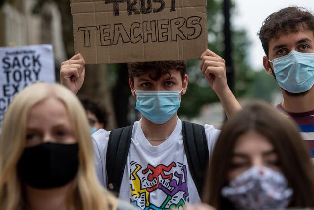 GCSE students will get their teacher-predicted grades on Thursday after an algorithim used to calculate results was scrapped following protests
