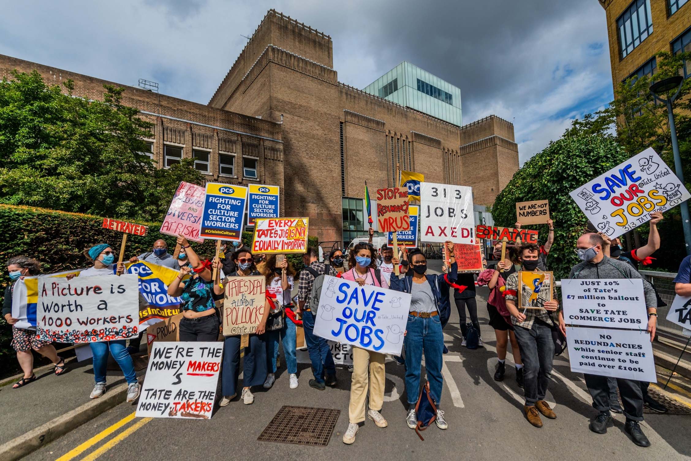 The Tate is to lose more than 300 jobs and strike action is on the cards