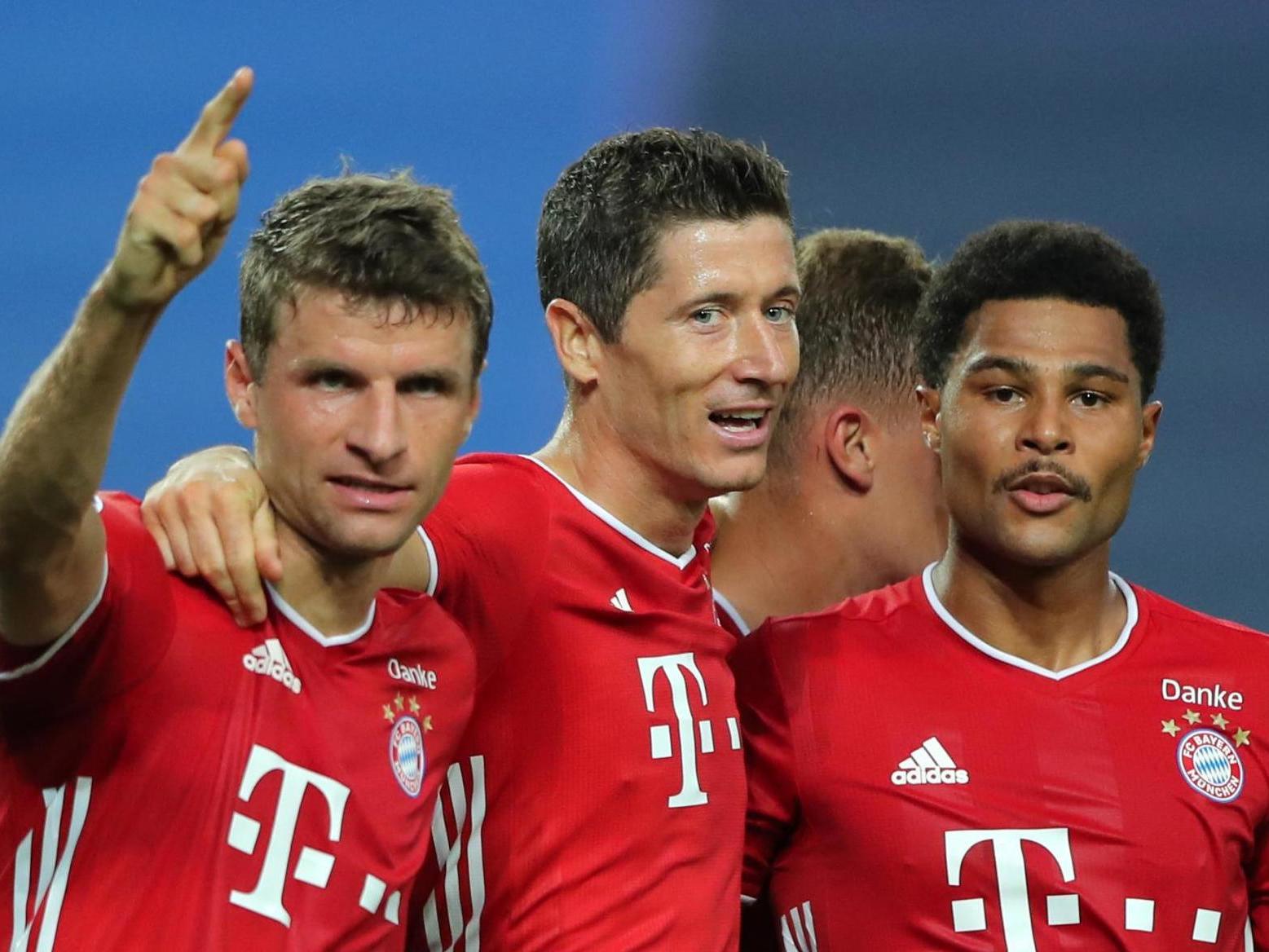 Serge Gnabry of Bayern Munich celebrates