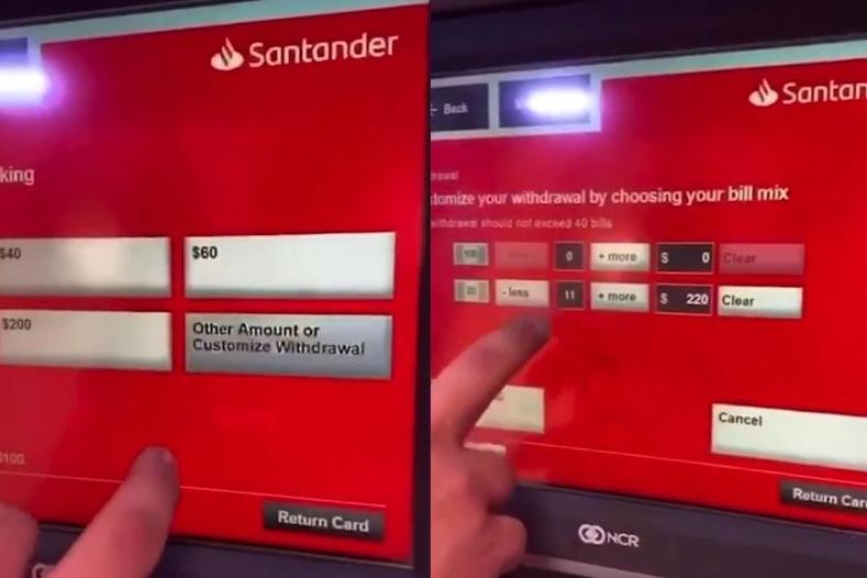 Video shows how scammer hacks Santander ATM (The Post)