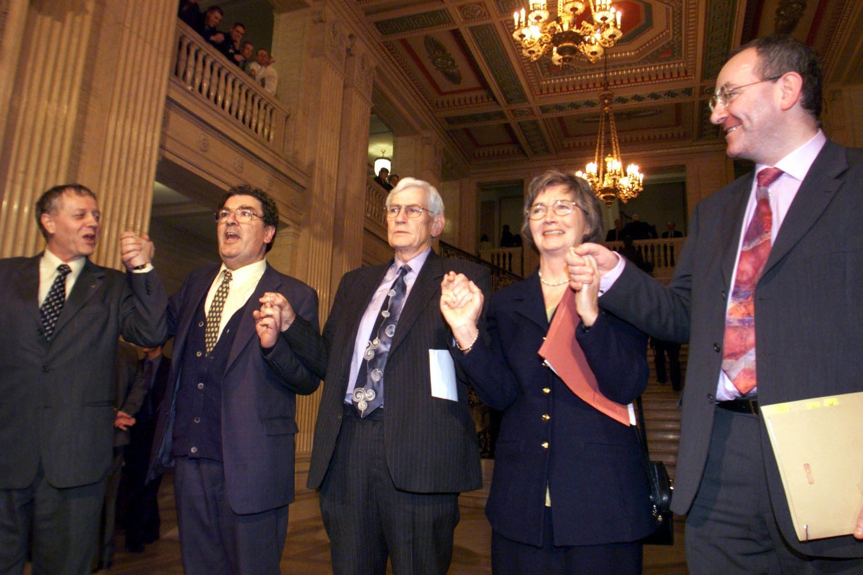 Members of the executive (from left): Sean Farren, John Hume, Seamus Mallon, Brid Rodgers and Mark Durkan