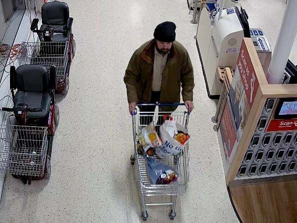 Nigel Wright in the Tesco store in Lockerbie, Scotland