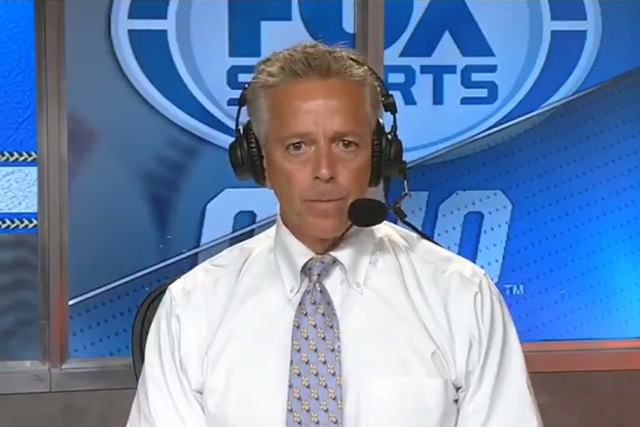 Thom Brennaman apologising during the game on Wednesday evening
