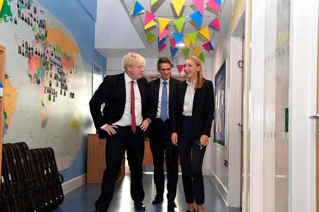 Boris Johnson and Gavin Williamson visiting Pimlico Primary school on 10 September, 2019