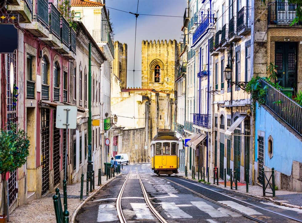 <p>The streets of Portugal's capital Lisbon </p>
