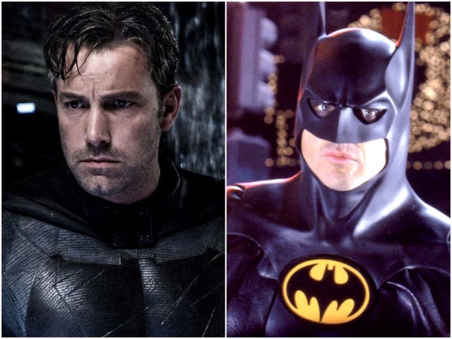 Ben Affleck in 'Justice League', and Michael Keaton in 'Batman Returns'