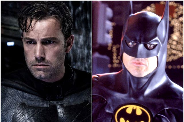 Ben Affleck in 'Justice League', and Michael Keaton in 'Batman Returns'