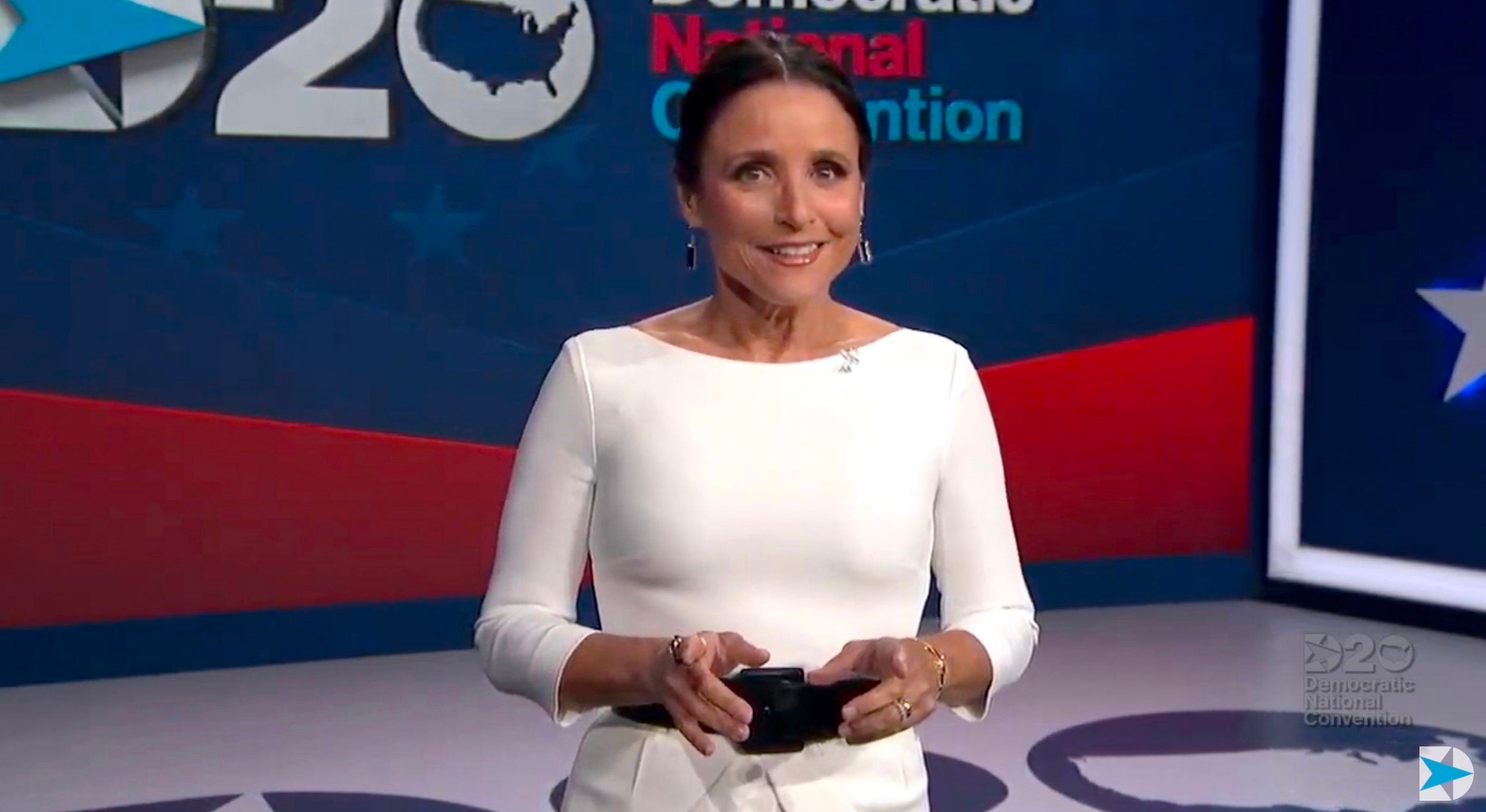 'I'm proud to be a nasty woman': Fictional Veep Julia Louis-Dreyfus takes down Trump in DNC speech