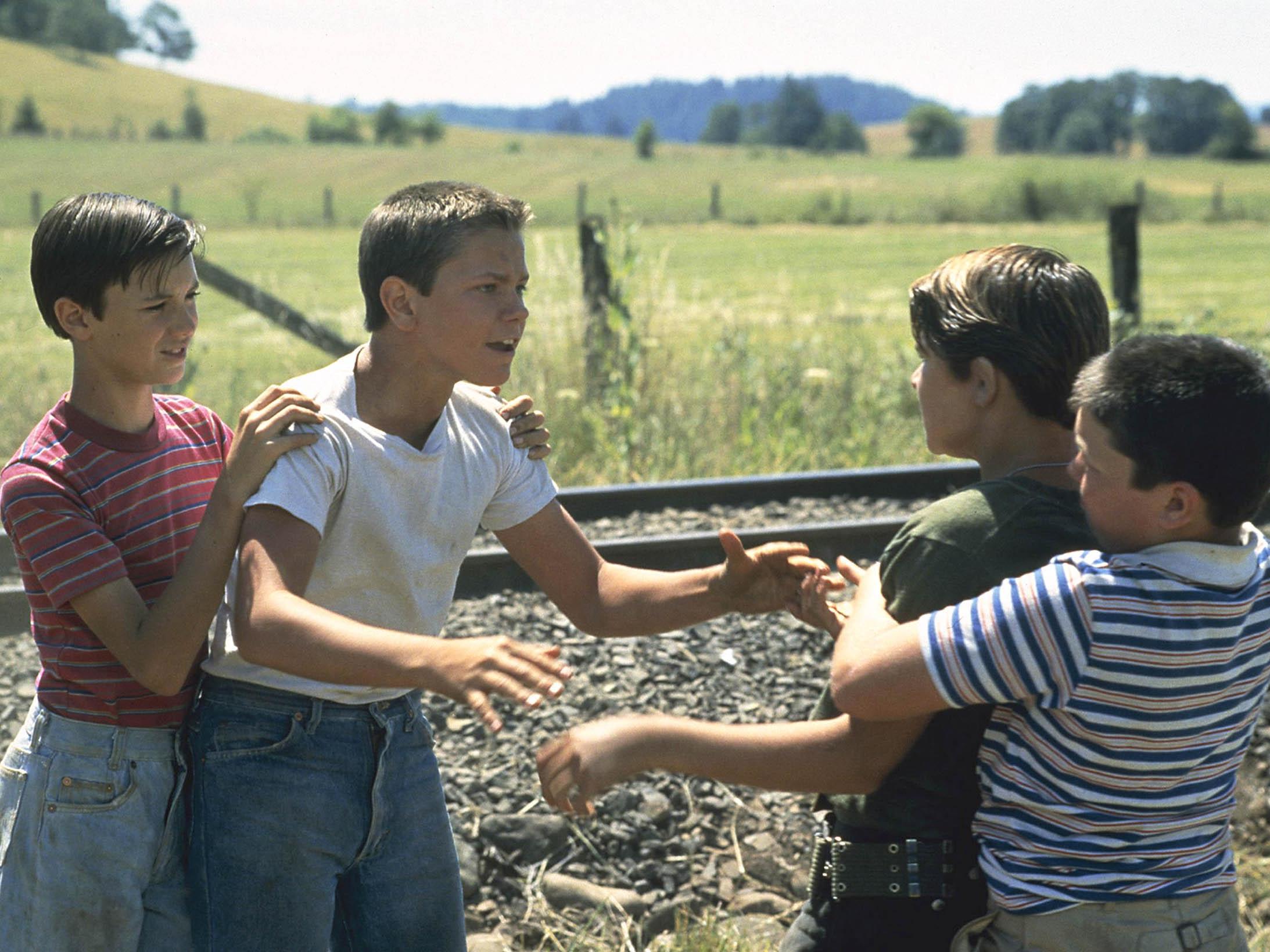 Raw emotion: (from left) Wil Wheaton, Phoenix, Corey Feldman and Jerry O’Connell in ‘Stand By Me’