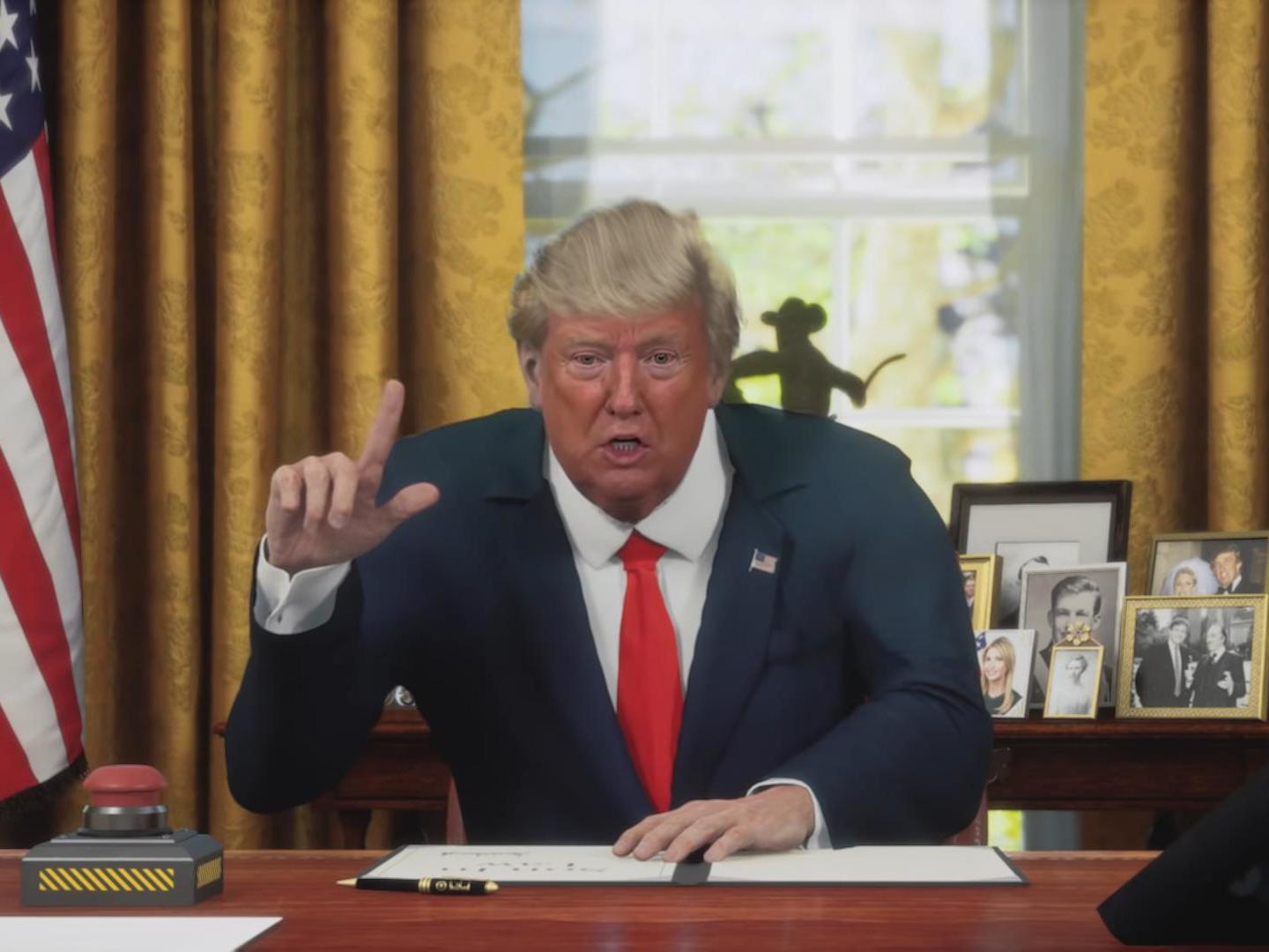 CGI Donald Trump sings ‘Son In Law’ in the first of Shearer’s satirical singles