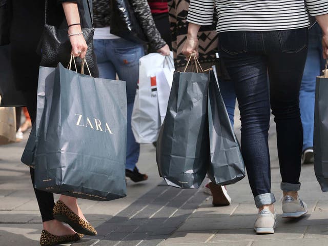 Shoppers returned to high streets in increasing numbers last month but business at clothes and household goods stores remains below pre-pandemic levels, official figures show