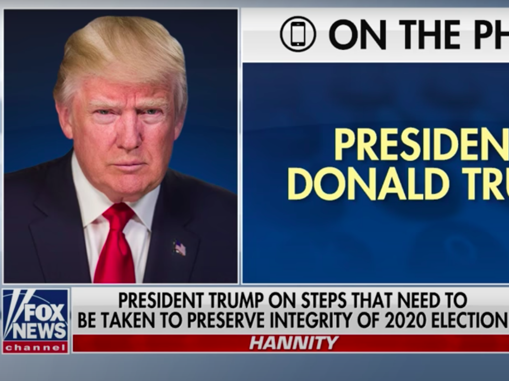 Donald Trump talks to Sean Hannity about the risk of voter fraud