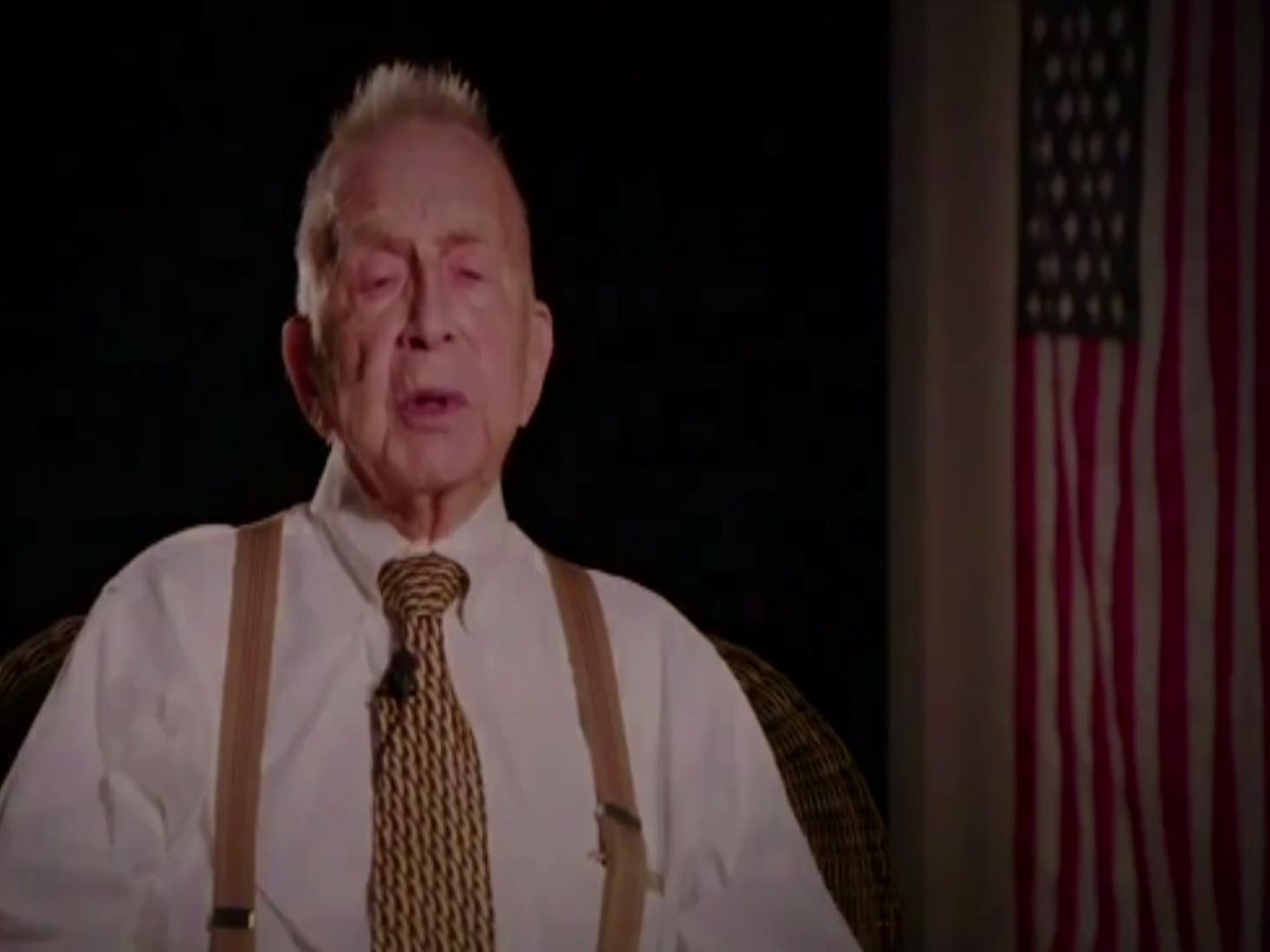 Edward Good speaking during the Democratic National Convention on Thursday