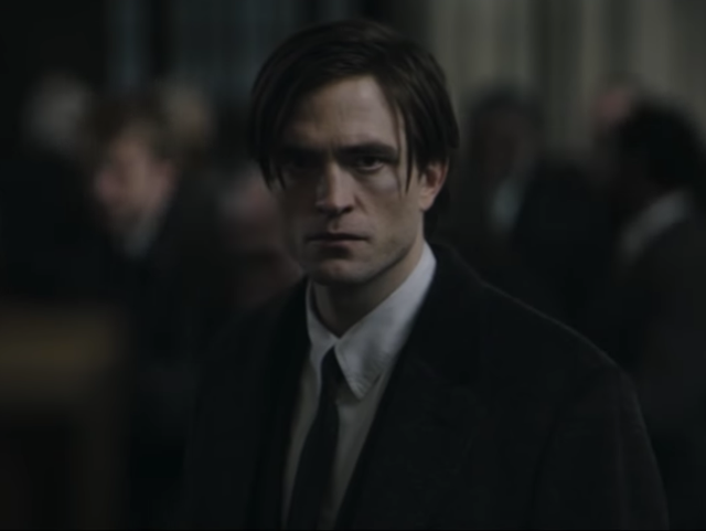 Robert Pattinson as Bruce Wayne in the first trailer for 'The Batman'