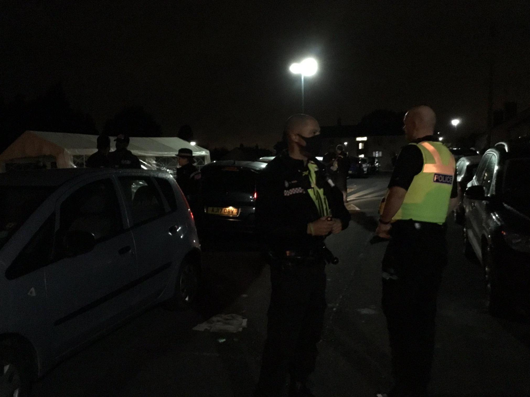 Police closed down a street party which included two marquees and a DJ in Northfield, Birmingham, just after midnight