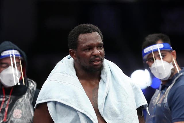 Dillian Whyte reacts to defeat to Alexander Povetkin