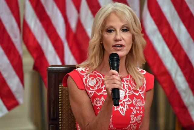 Donald Trump adviser Kellyanne Conway has said she will leave the White House next month