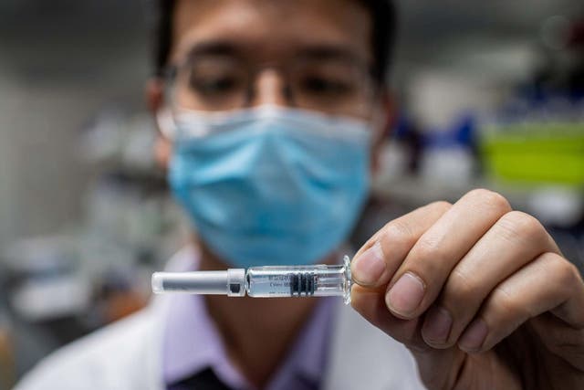 An experimental coronavirus vaccine tested at Sinovac Biotech facilities in Beijing