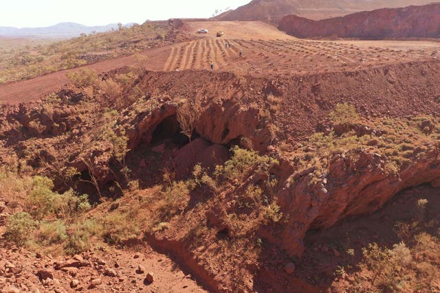 Juukan Gorge in Western Australia -- one of the earliest known sites occupied by Aboriginals in Australia. Anglo-Australian mining giant Rio Tinto admitted damaging ancient Aboriginal rock shelters in the remote Pilbara region