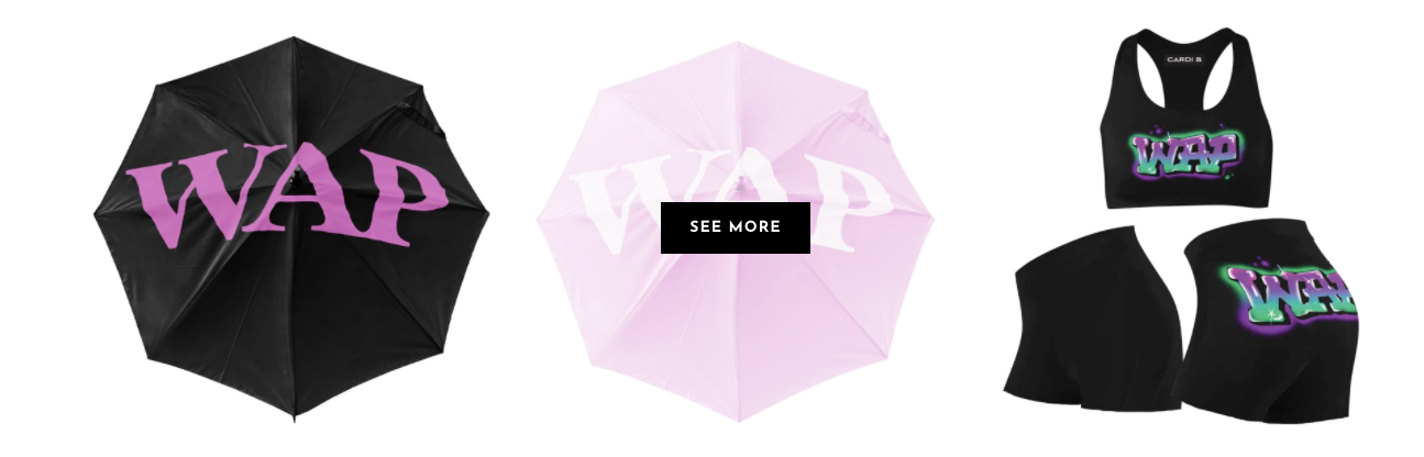 Cardi B releases 'WAP' merchandise, including raincoats and umbrellas