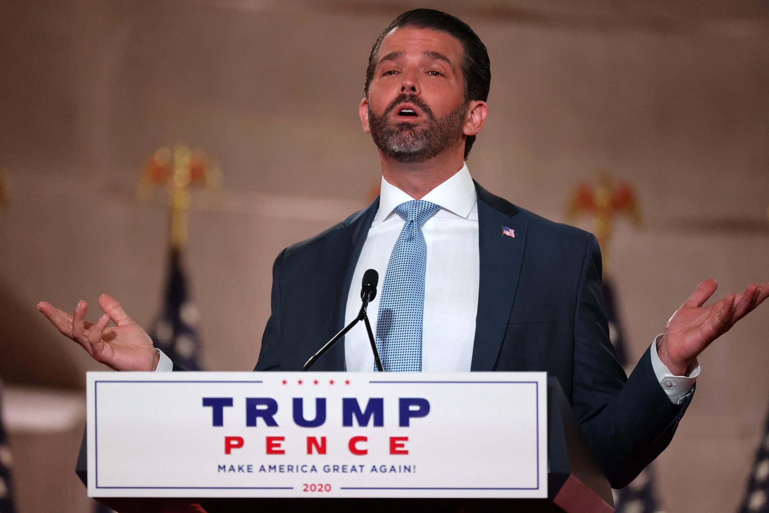 Donald Trump Jr speaks at the Republican National Convention on 24 August, 2020