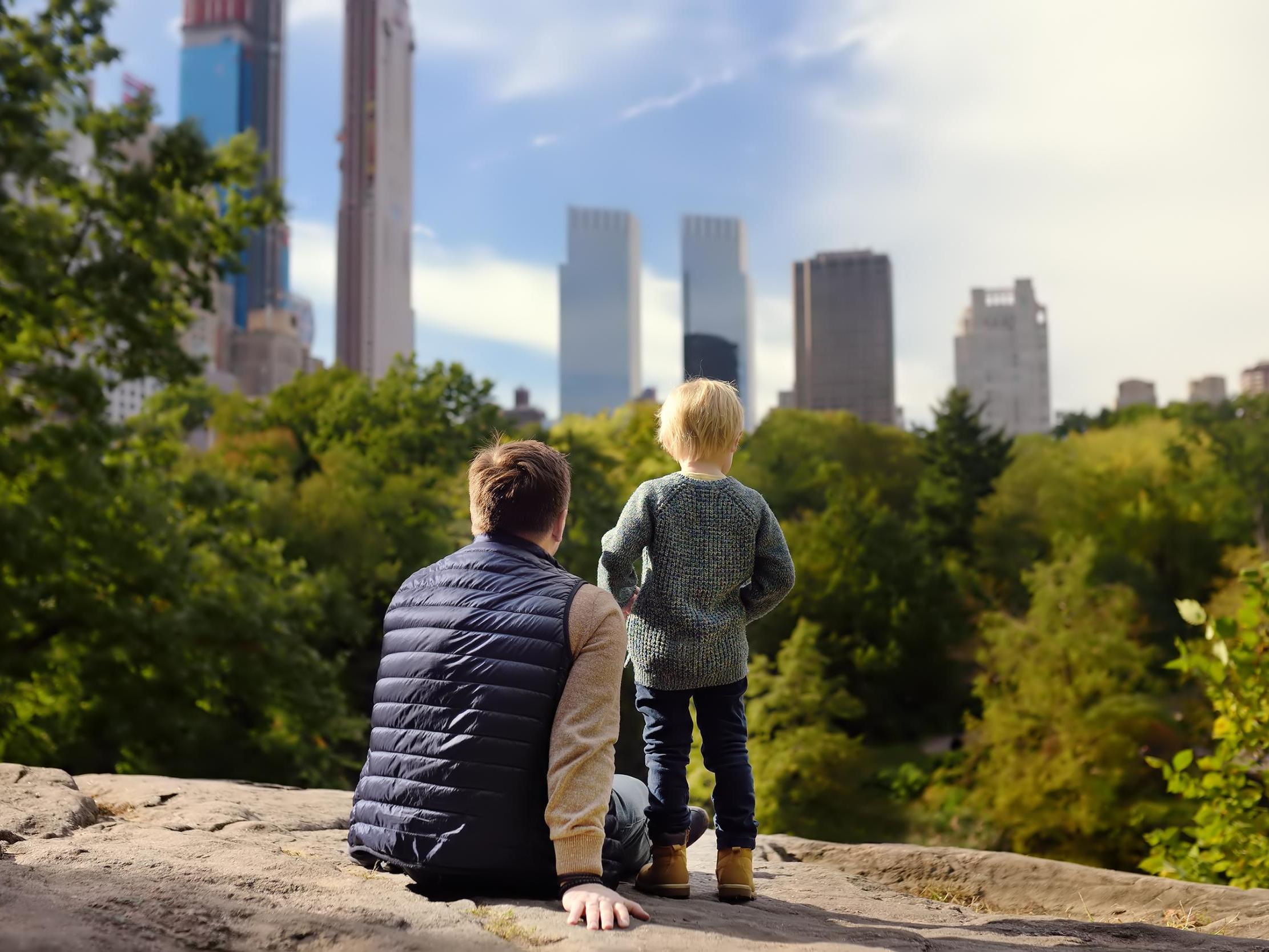 Central Park, New York City. Numerous studies have found links between access to green areas and positive child development outcomes