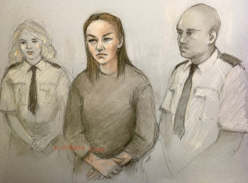 Court artist sketch of Olga Freeman, 40, appearing at the Old Bailey, London, charged with murdering her son Dylan Freeman, 10, at their home in Cumberland Park, Acton, west London on 16 August 2020.