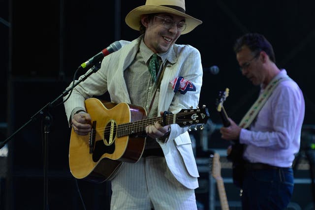 Justin Townes Earle performs onstage in Indio, California in 2013