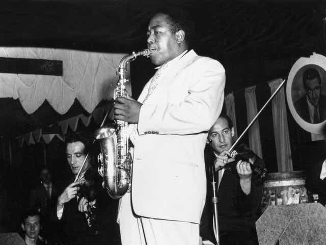 Jazz legend Charlie Parker performing around 1950