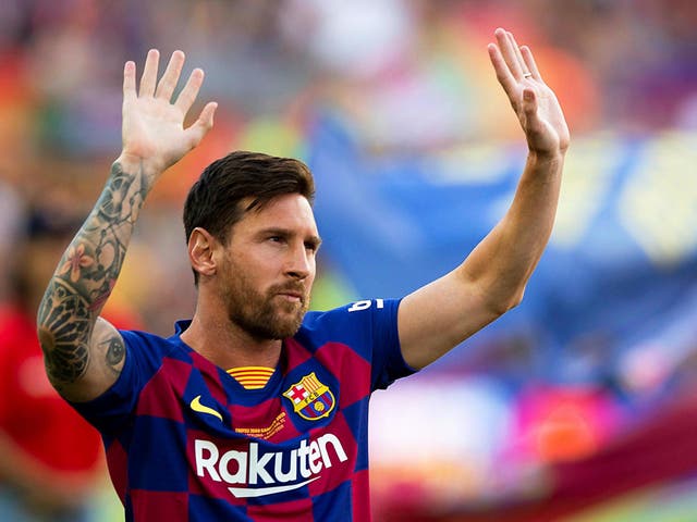 Lionel Messi, delantero argentino del  Barcelona