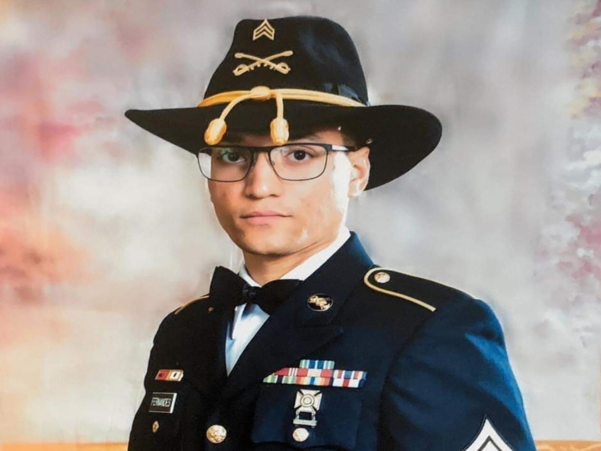 Police say a body found near Fort Hood, Texas, is likely that of Sgt Elder Fernandes.