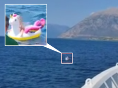 Girl swept out to sea on inflatable unicorn rescued by ferry