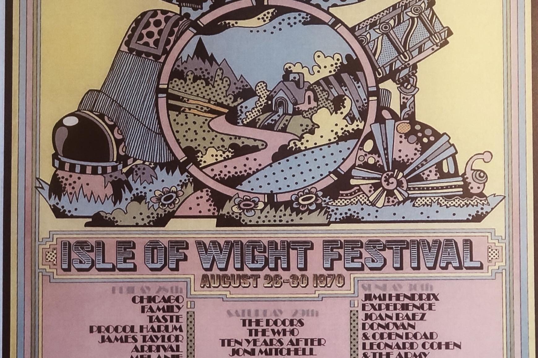 Crazy days: the official poster for the 1970 Isle of Wight Festival