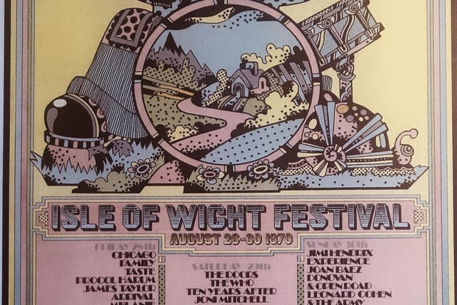 Crazy days: the official poster for the 1970 Isle of Wight Festival