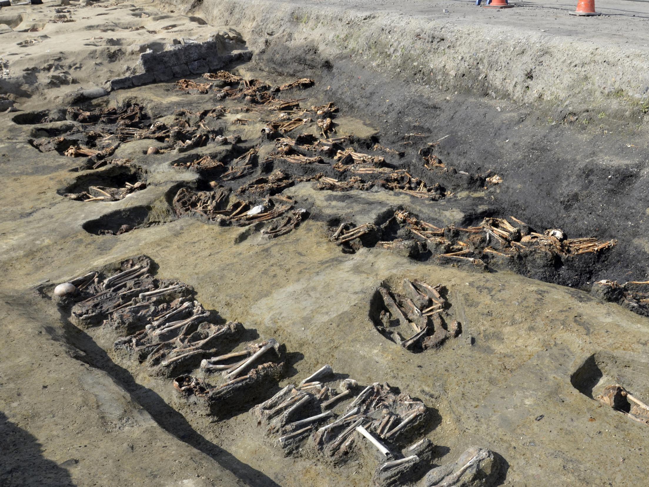 Human bones found at the north section of the Umeda Grave