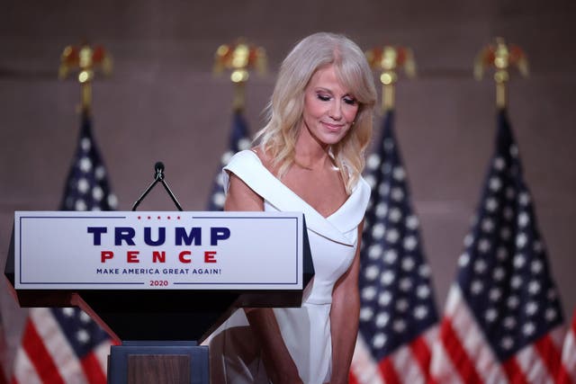Kellyanne Conway speaks at the Republican National Convention